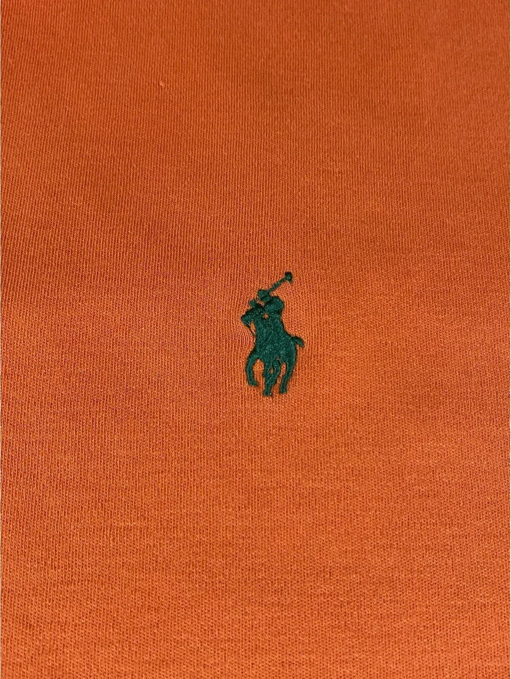 Polo Ralph Lauren Polo Shirt Mens XL Orange Green Pony 100% Cotton Preppy